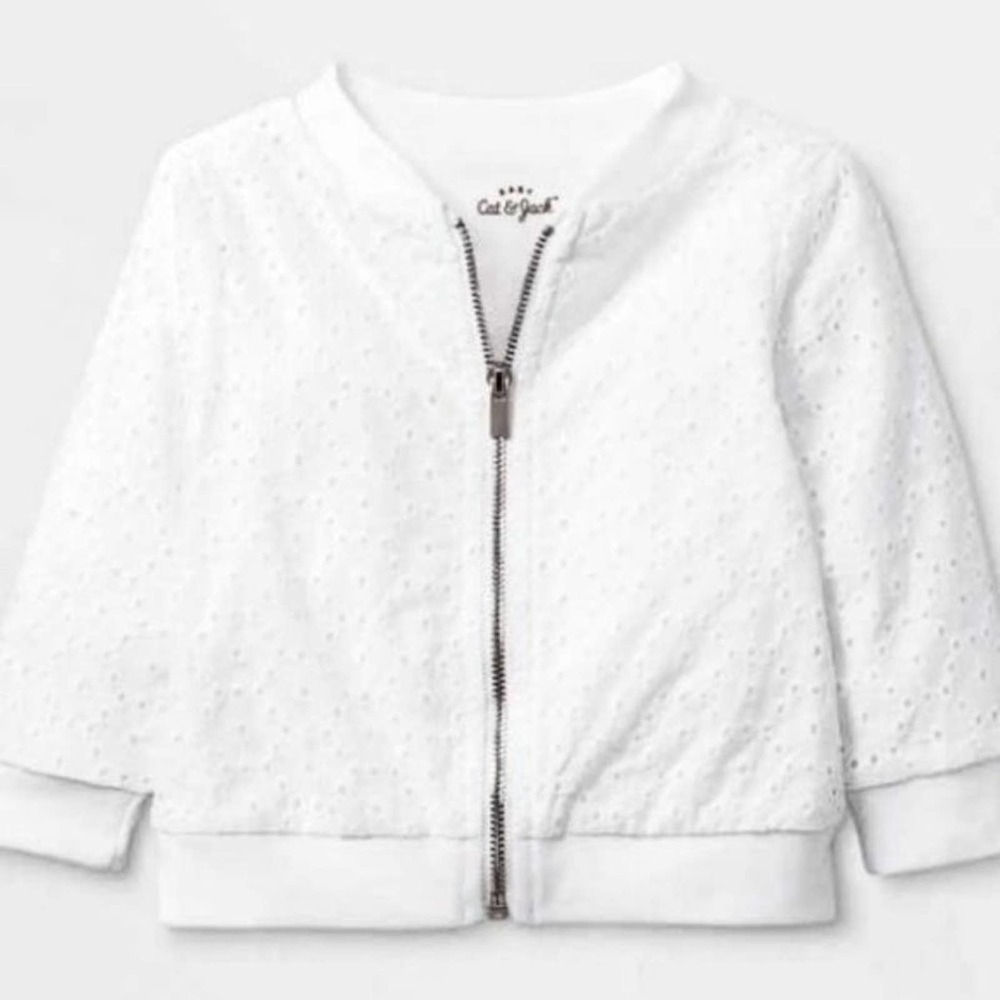 NWT Case Pack of 12 Baby Girl Eyelet Bomber Jacket 6-9 M